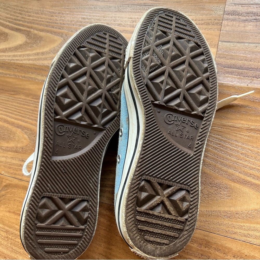 Baby Blue Converse Shoes Chuck Taylor sz 4 fits like Womens 6 - Picture 3 of 7